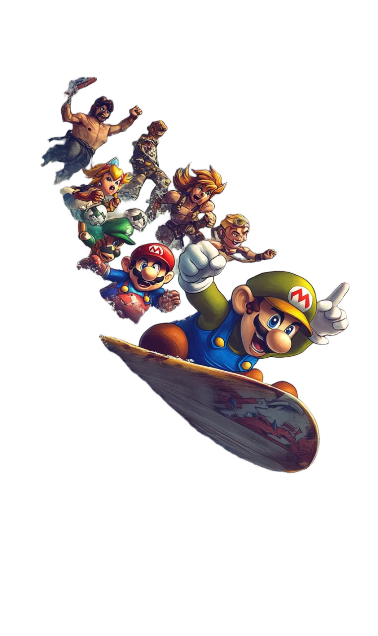 Surfing Game Characters Vinyl Car Decal Sticker – Waterproof & UV-Resistant 8"